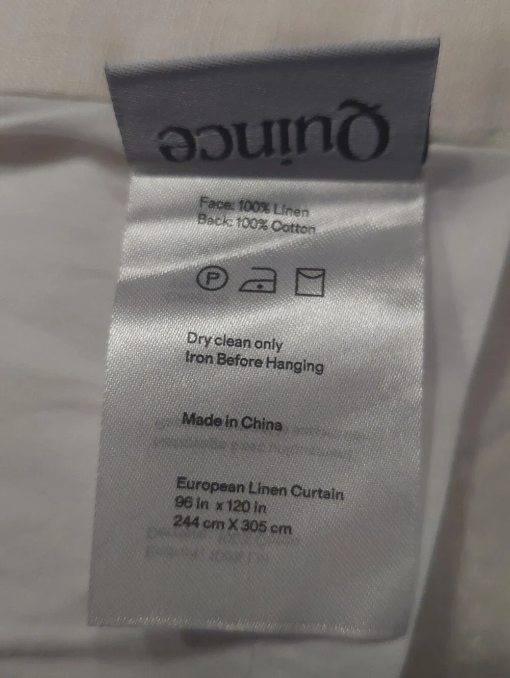 Quince Linen Ivory Filtering Curtains, 96